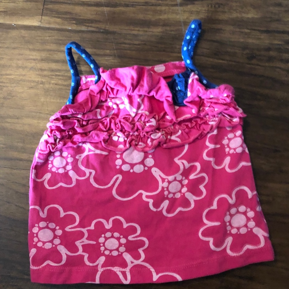 Pink spaghetti strap shirt 3-6 months